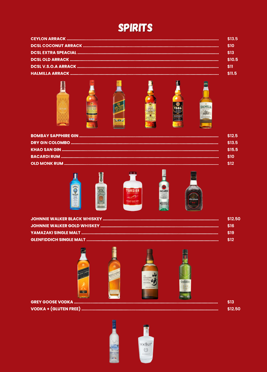 Menu, Hop & Spice Braybrook
