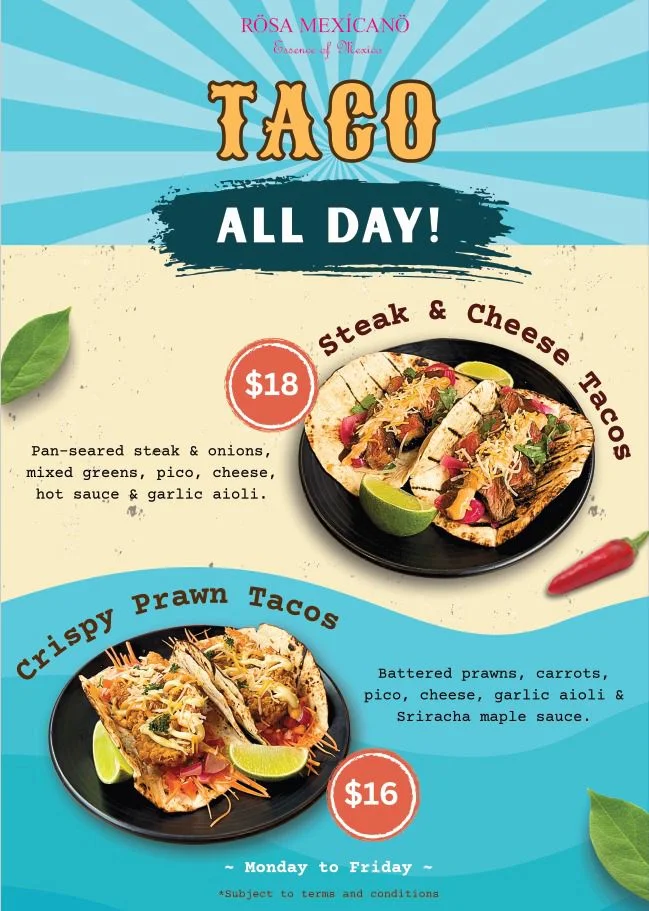 Menu, Rosa Mexicano Watergardens VIC | Mexican Restaurant in Taylors Lakes