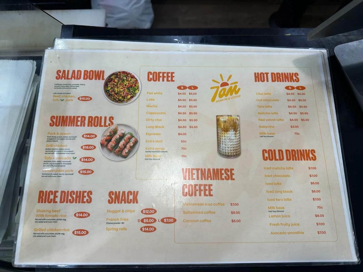 Menu, 7 Am Banh Mi & Coffee House