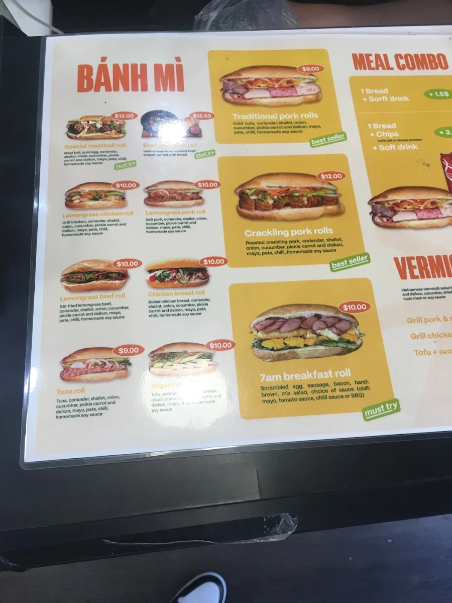Menu, 7 Am Banh Mi & Coffee House