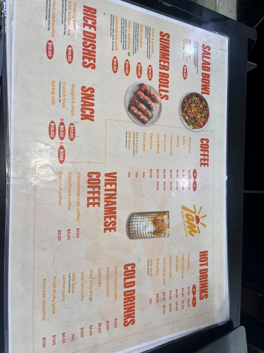 Menu, 7 Am Banh Mi & Coffee House