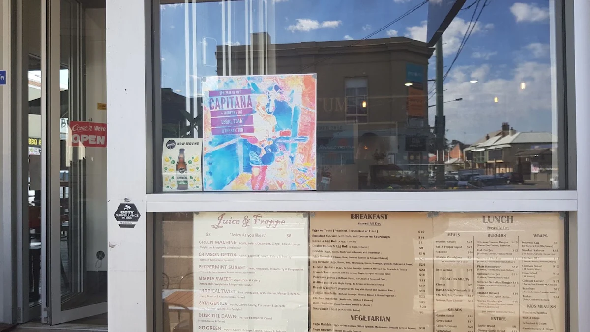 Menu, Sanctum Cafe
