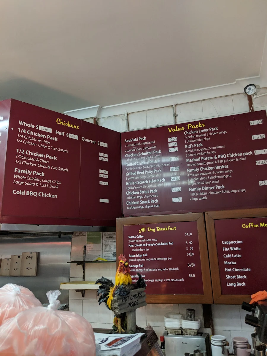 Menu, Wild Rooster Chicken Shop