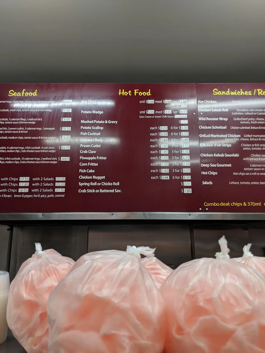 Menu, Wild Rooster Chicken Shop