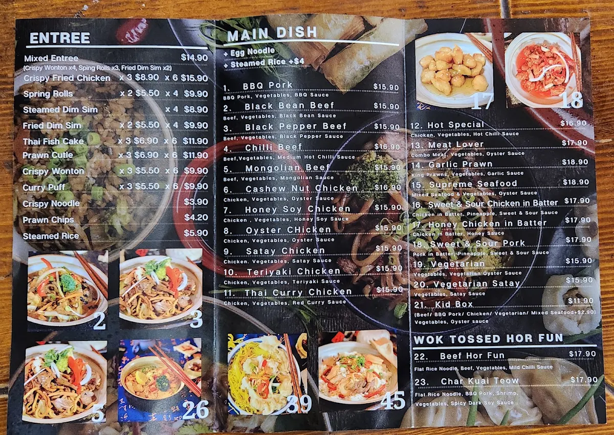 Menu, Chinese Takeaway - Noodle & Rice