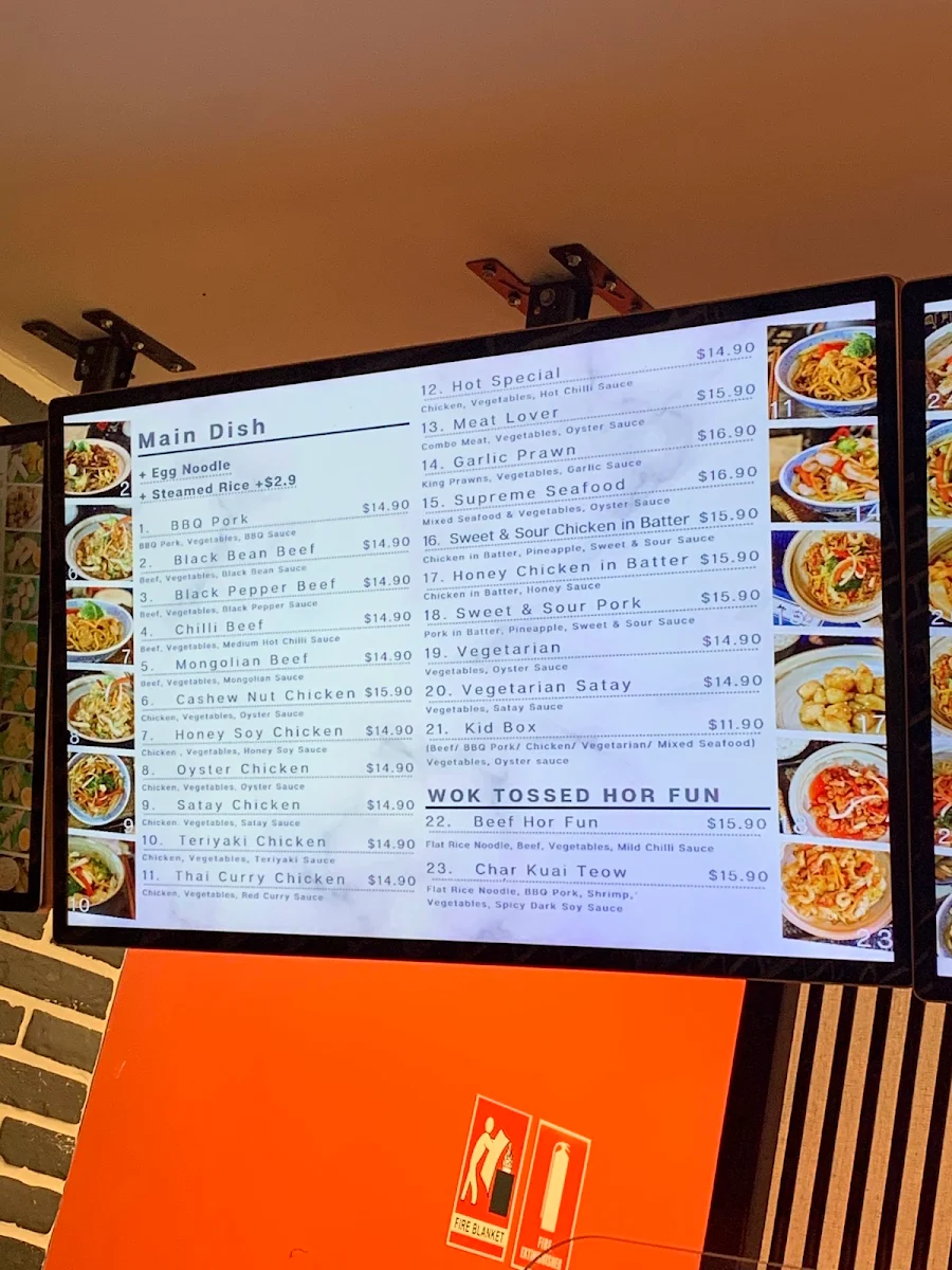 Menu, Chinese Takeaway - Noodle & Rice