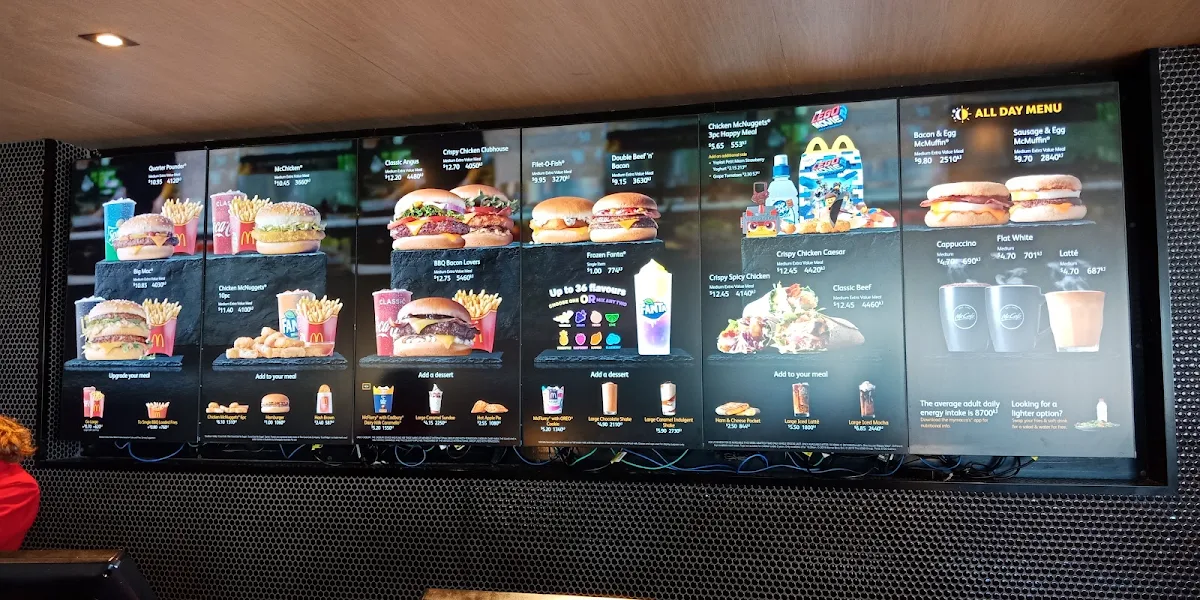 Menu, McDonald's Goulburn South