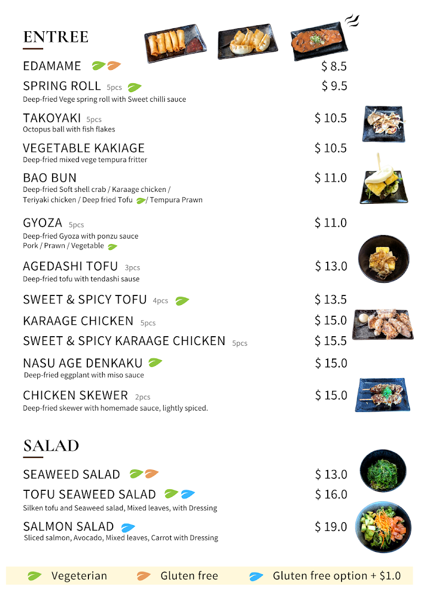 Menu, Issho Sushi - Bracken Ridge