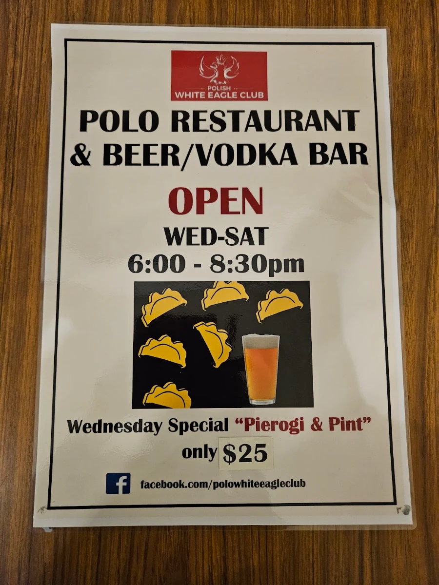 Menu, Polo Restaurant opening hours Wednesday to Saturday