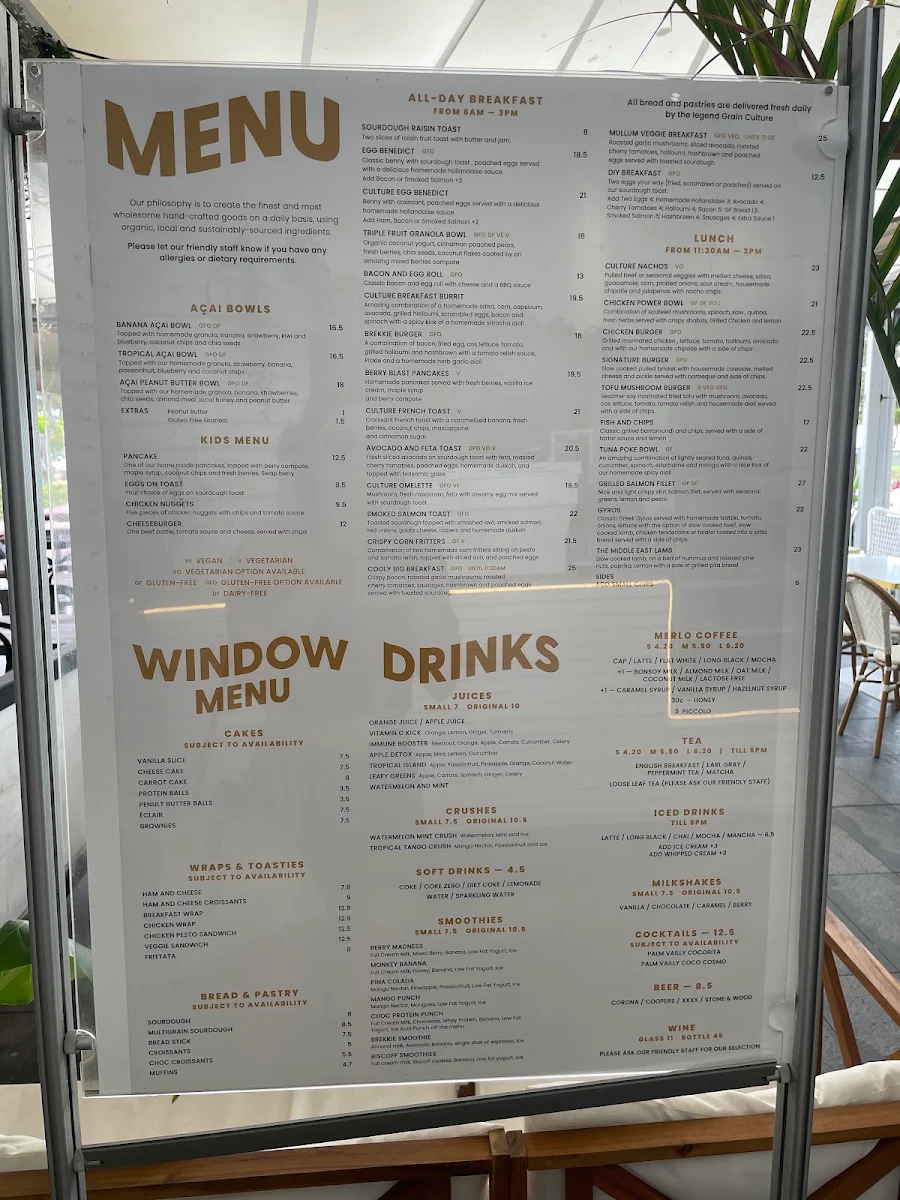 Menu, Cooly food culture