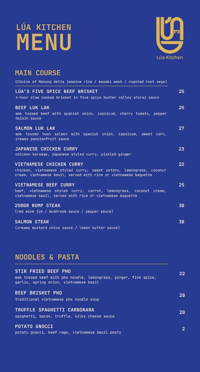 Menu, Beauford Hotel