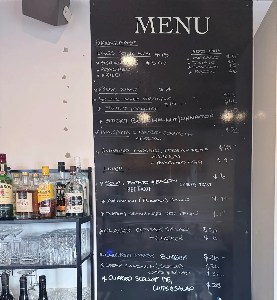 Menu, The Cutter Lapwing Governor Robe