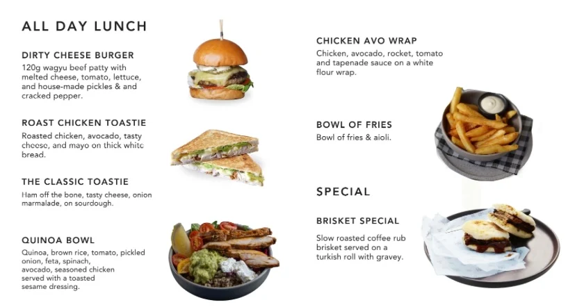 Menu, Big Bad Wolff Espresso Bar