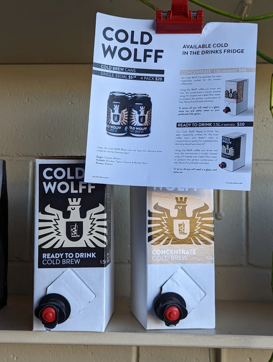 Menu, Big Bad Wolff Espresso Bar
