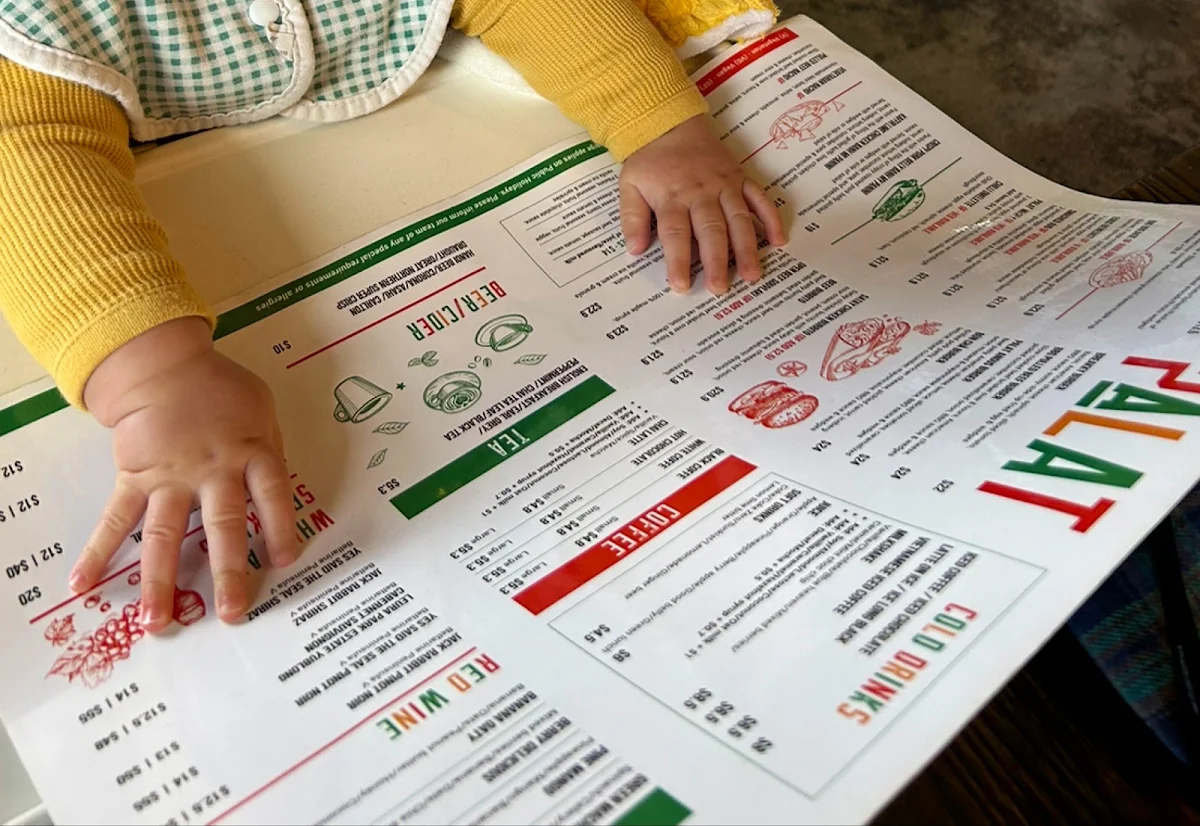 Menu, Café Palat