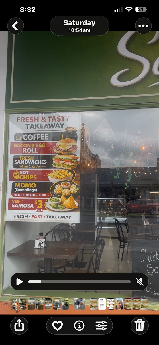 Menu, Savor cafe and sandwich