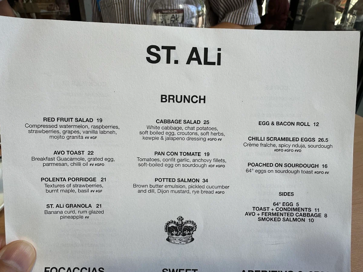 Menu, Majesty Coffee