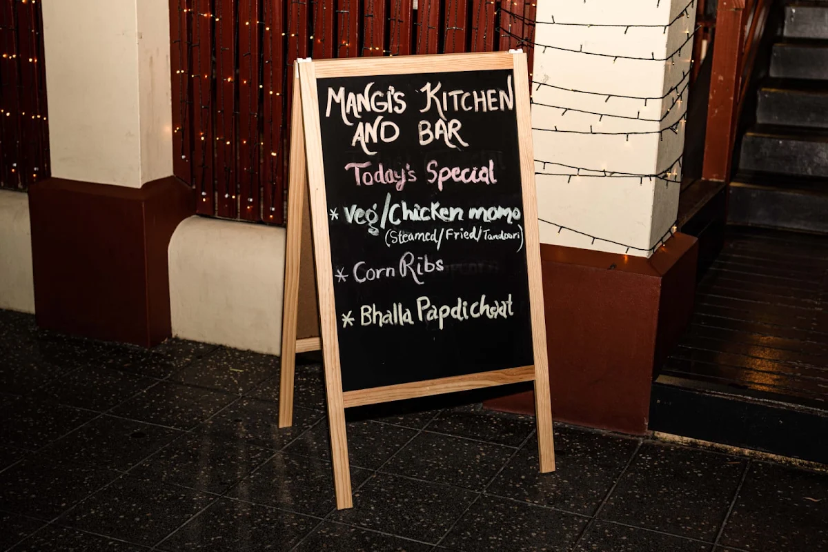 Menu, Mangi's Kitchen & Bar