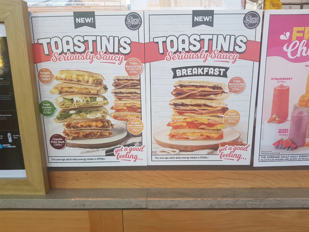 Menu, Gloria Jean's Springvale