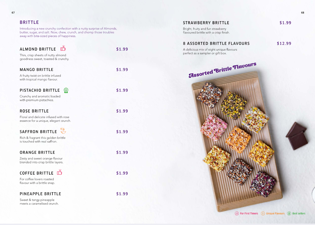 Menu, Dessert Corner Lounge Truganina