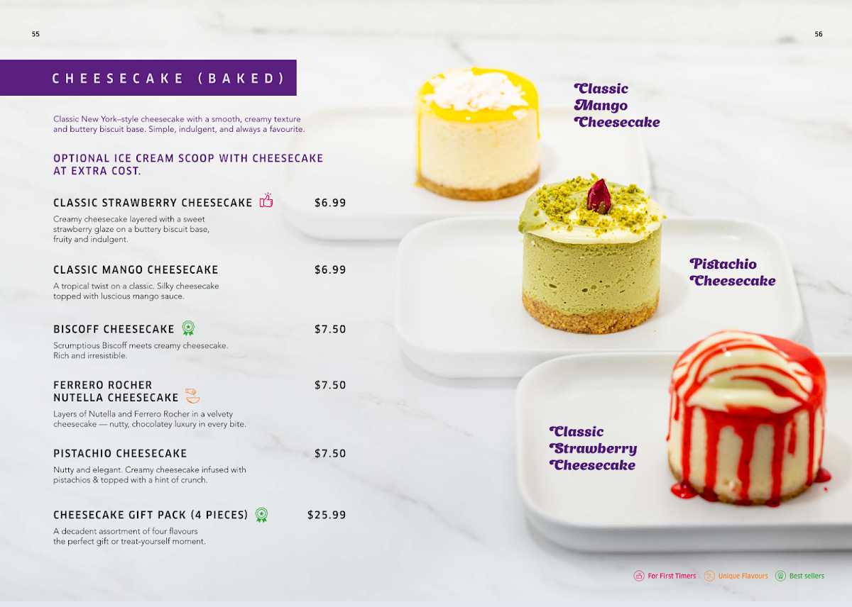 Menu, Dessert Corner Lounge Truganina