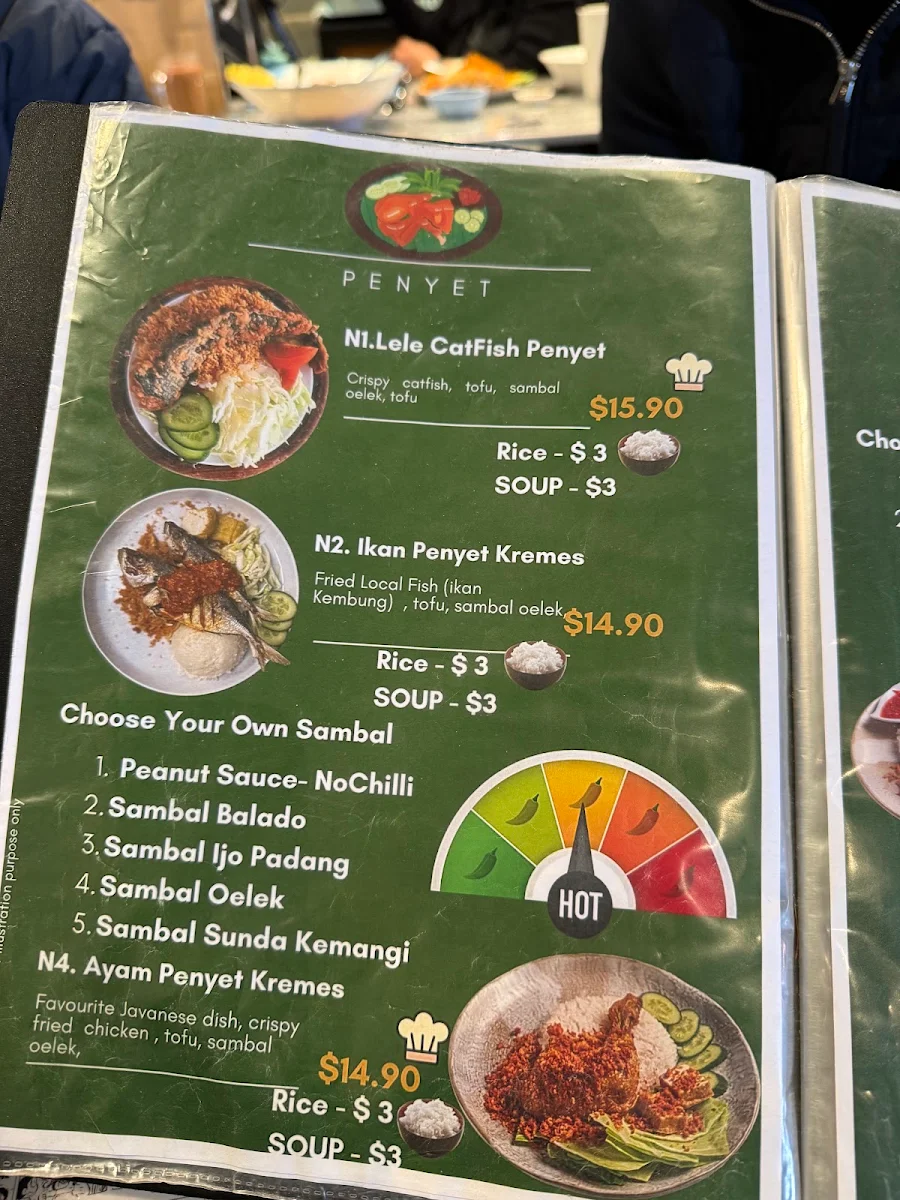 Menu, Ah Beng Indonesia