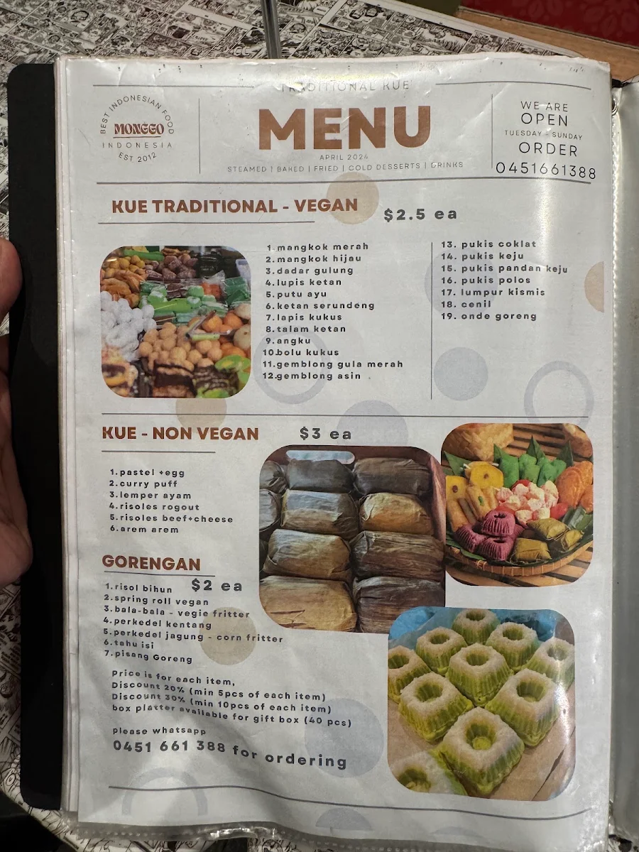 Menu, Ah Beng Indonesia