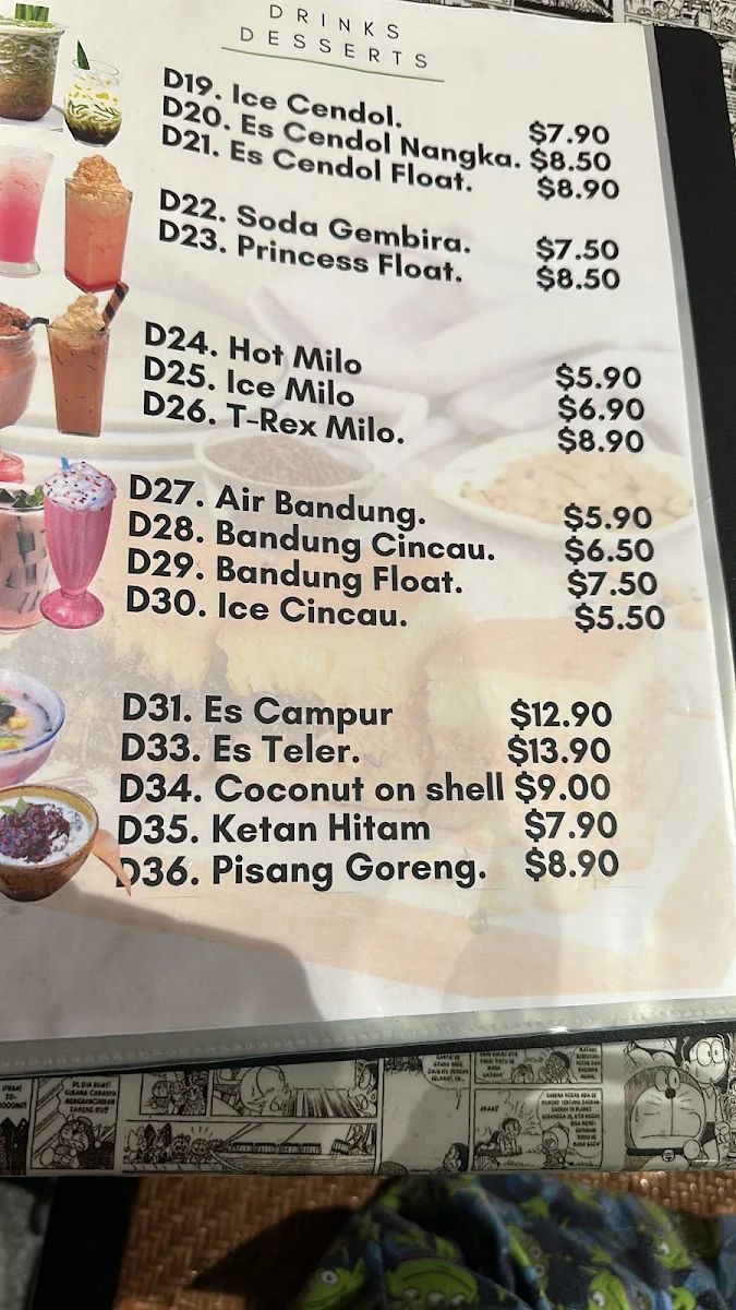 Menu, Ah Beng Indonesia