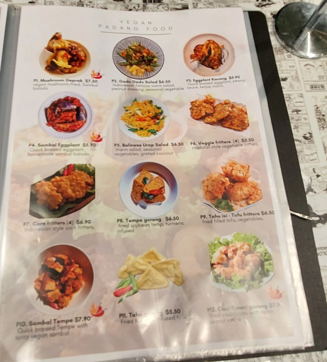 Menu, Ah Beng Indonesia