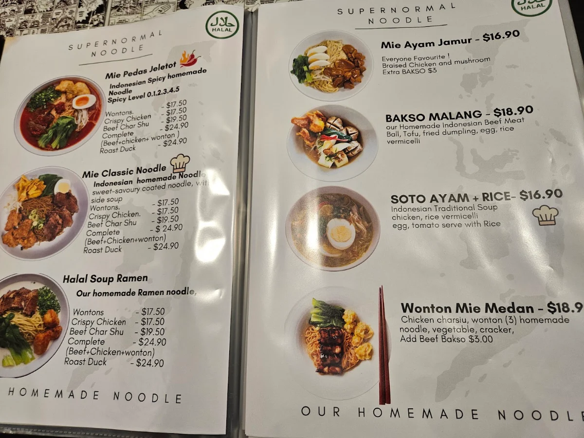 Menu, Ah Beng Indonesia