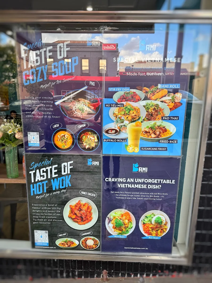 Menu, Bami Warrnambool