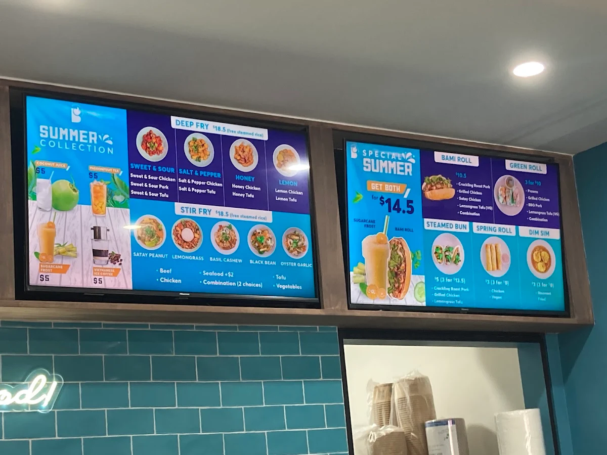Menu, Bami Warrnambool