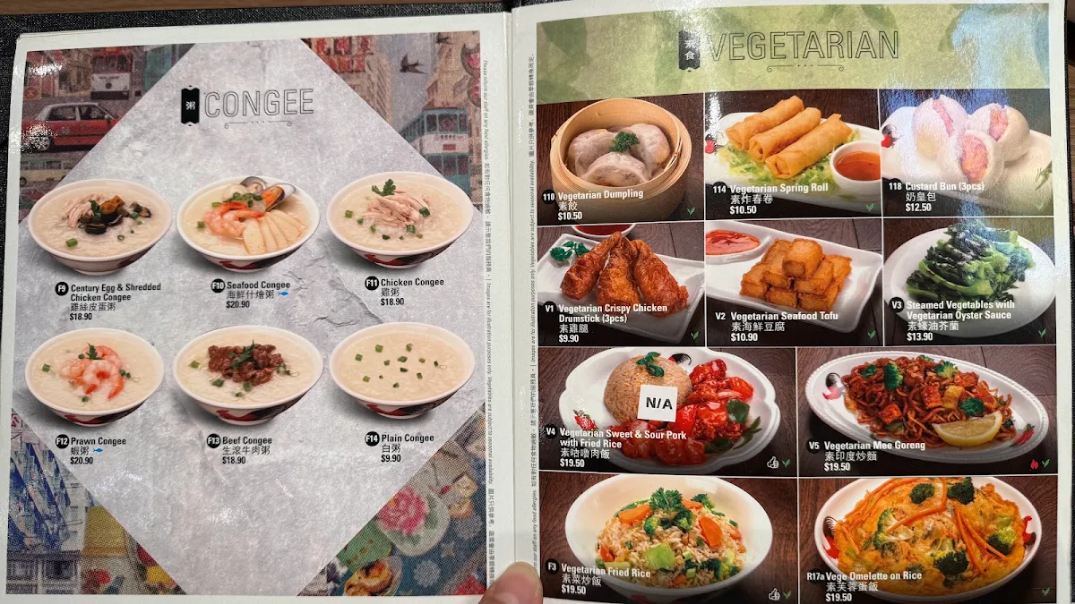 Menu, China Bar