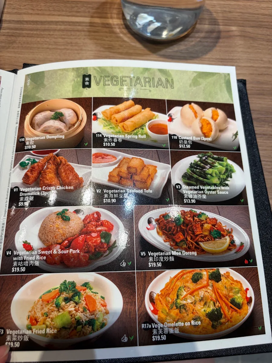 Menu, China Bar