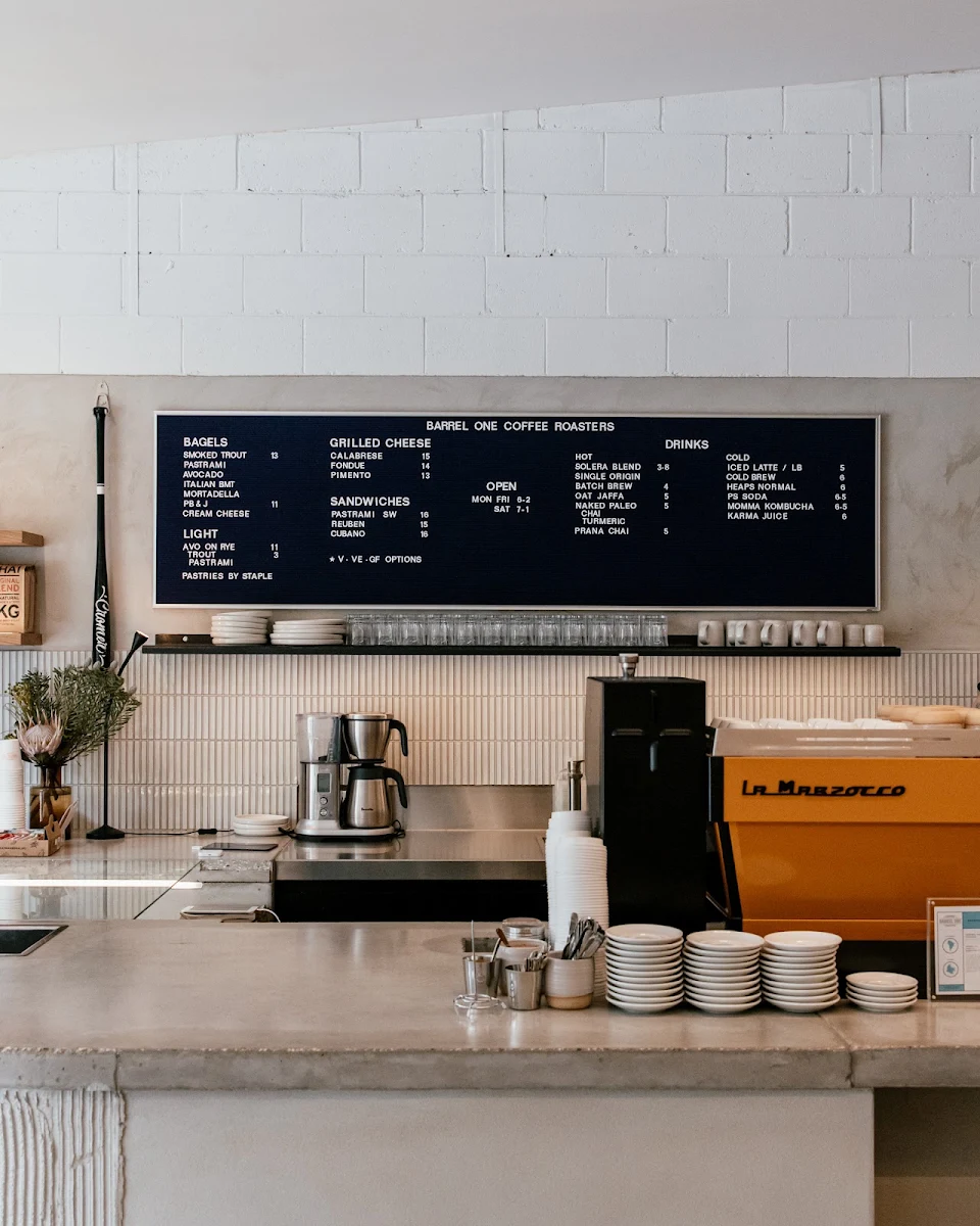 Menu, Barrel One Coffee Roasters Cromer