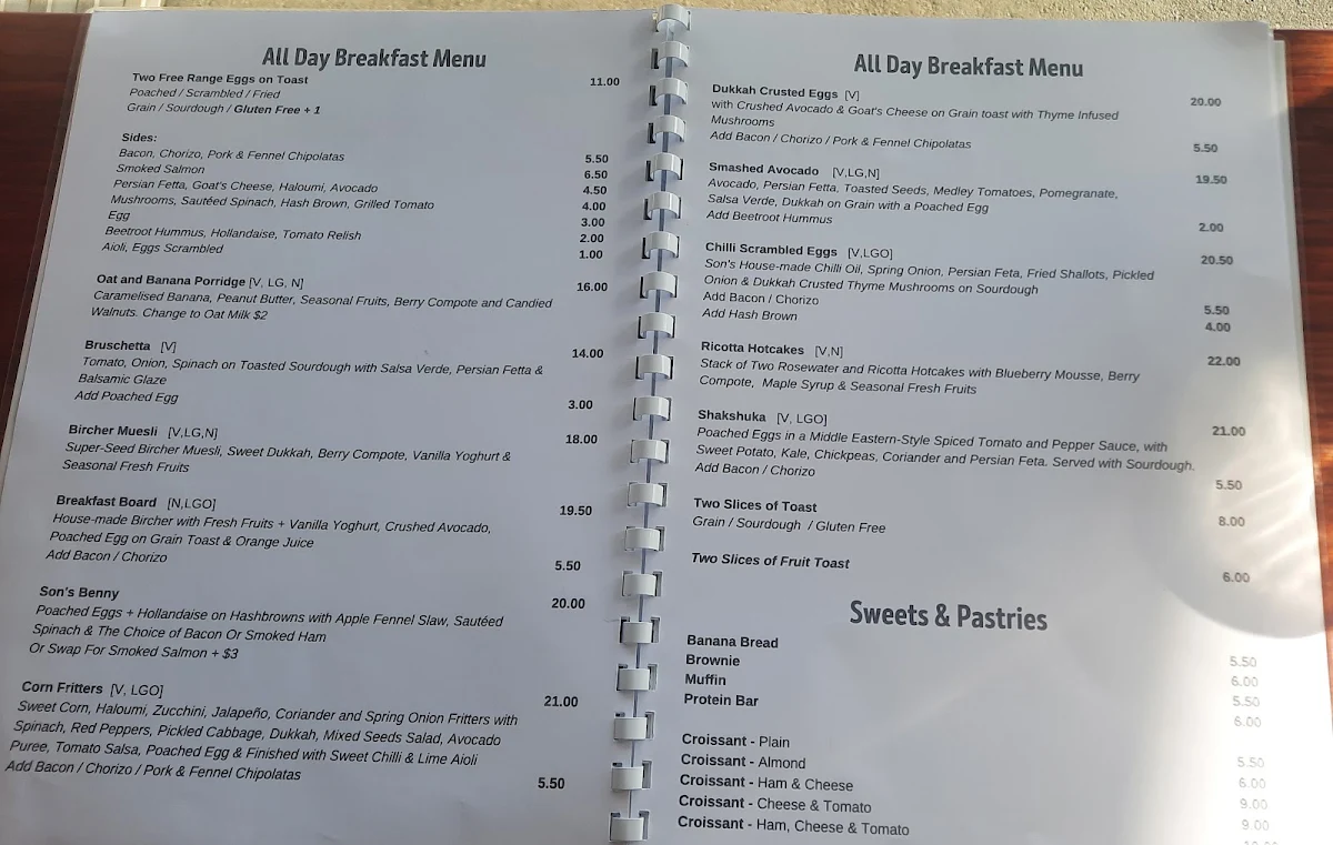 Menu, The Colonel's Son