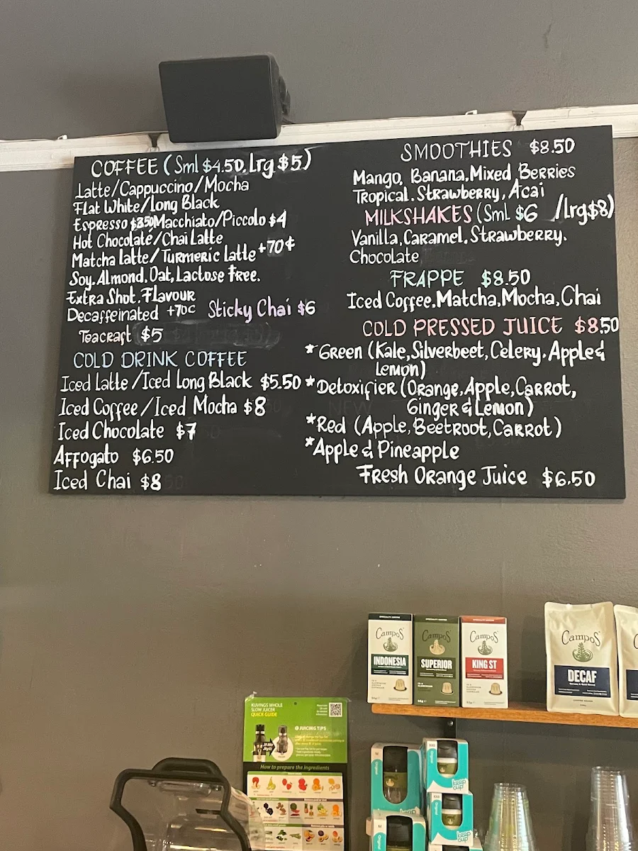 Menu, Hill St Beans Cafe Roseville