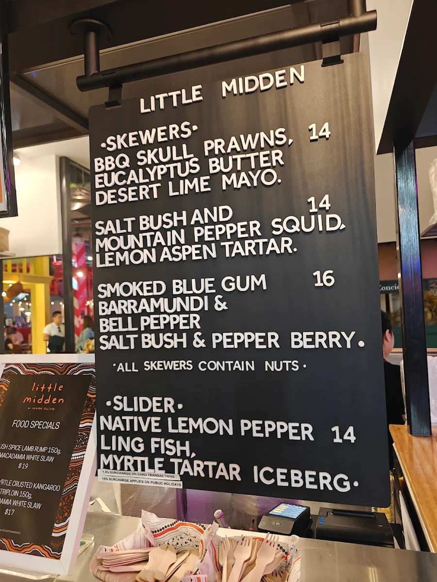 Menu, little midden by Mark Olive