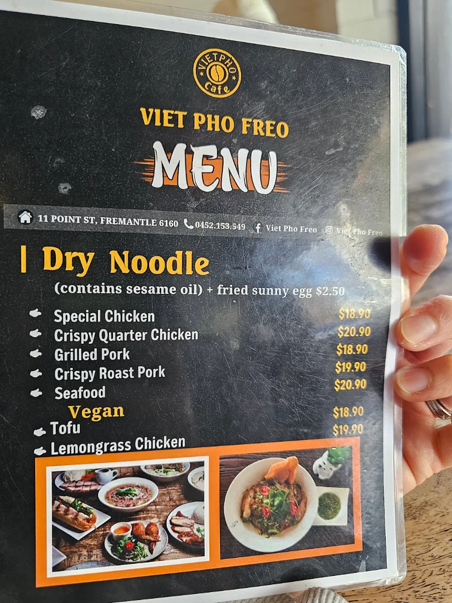 Menu, VIET PHO FREO