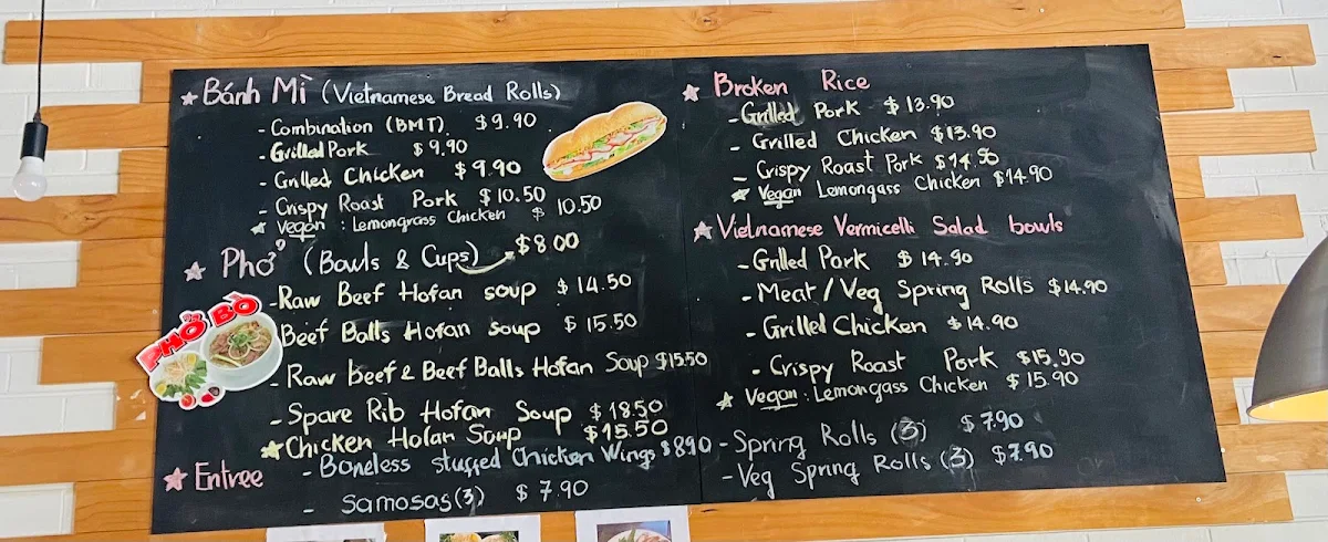 Menu, VIET PHO FREO