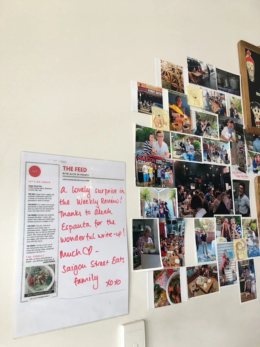 Menu, Saigon Street Eats - St Kilda