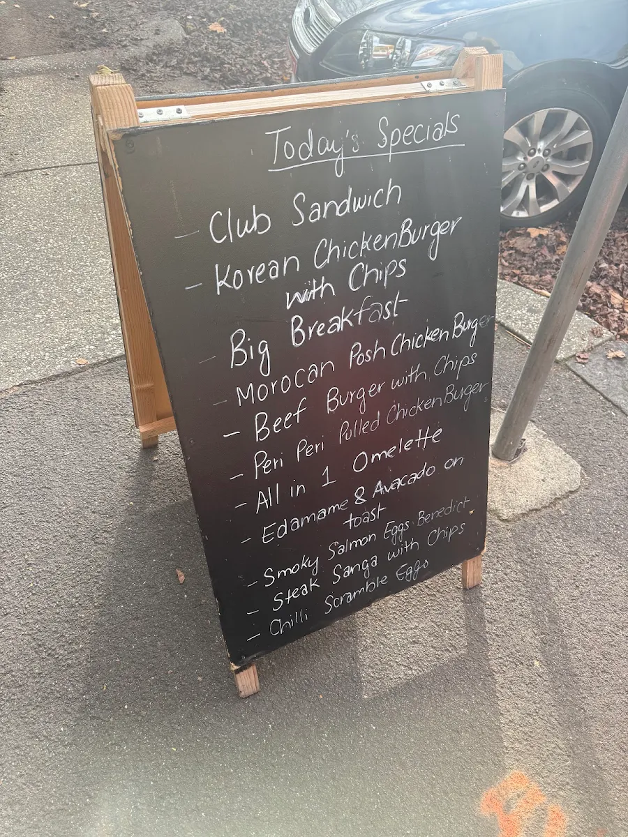 Menu, Hug a Mug Cafe