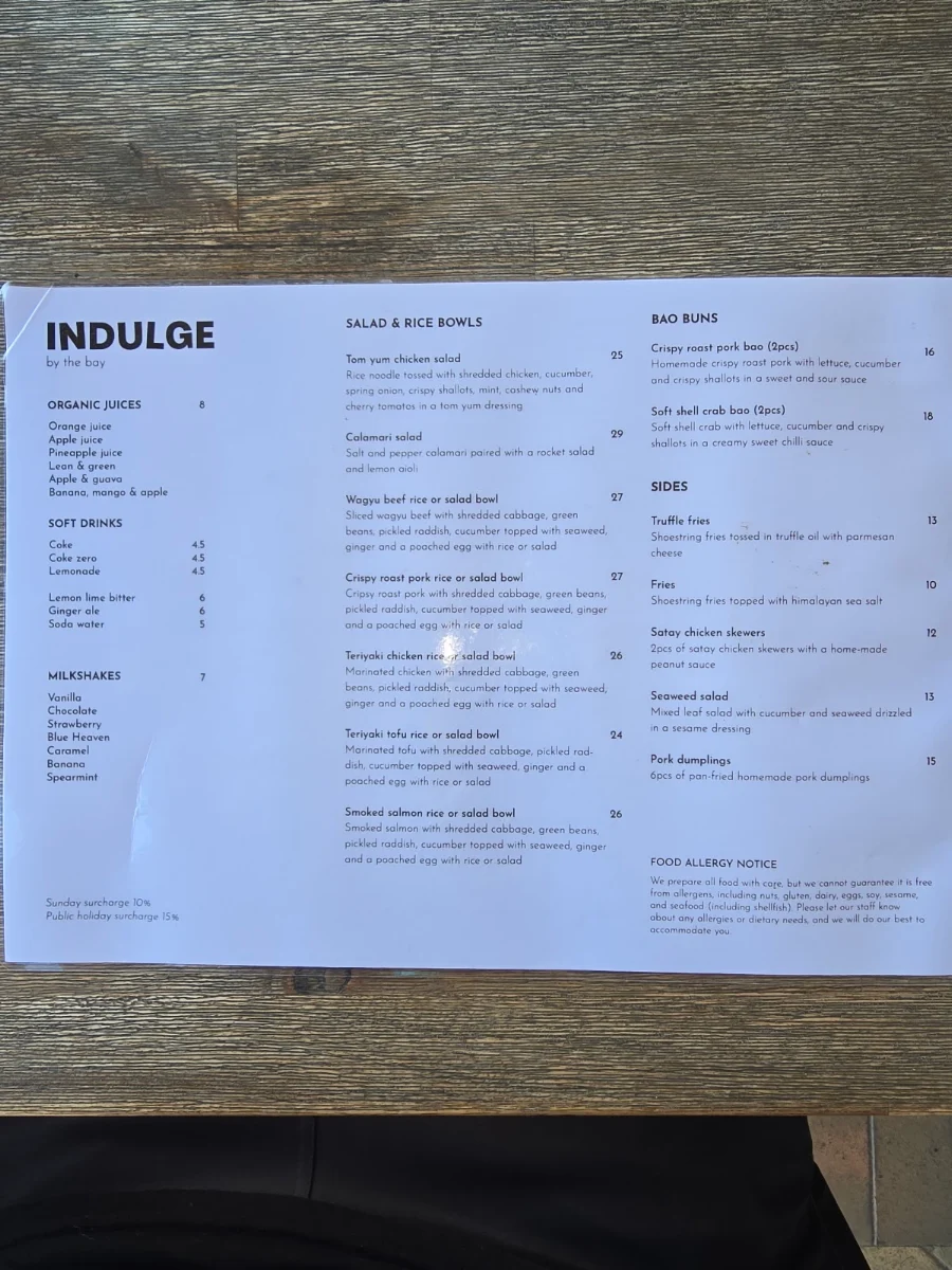 Menu, Hapi Cafe & Restaurant Rye