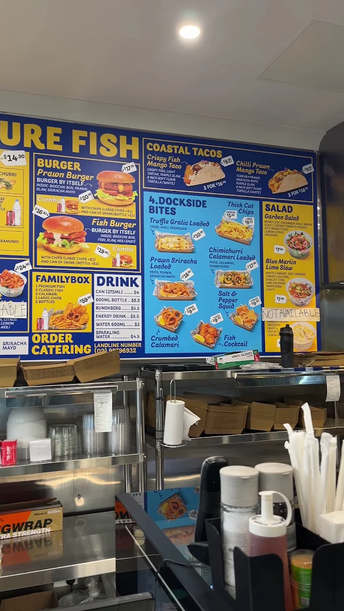 Menu, Blue Marlin Seafoods Hornsby