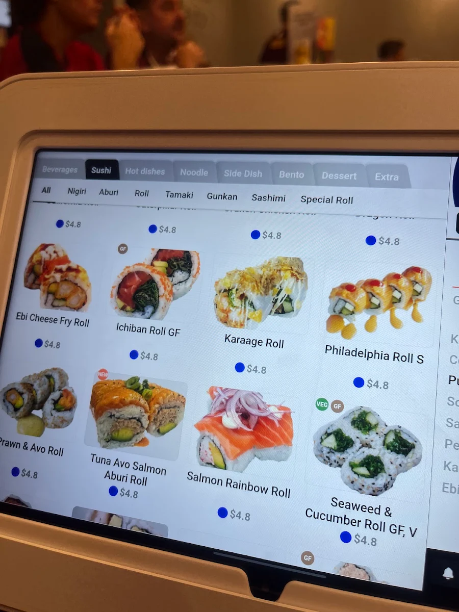 Menu, Ichiban Sushi Barracks