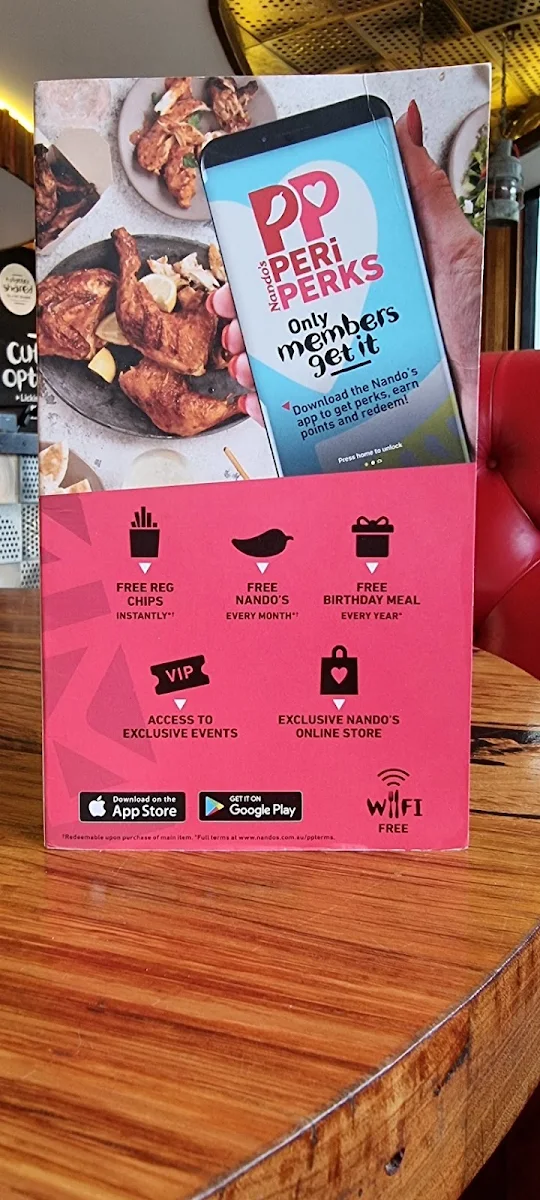 Menu, Nando's Belmont Forum