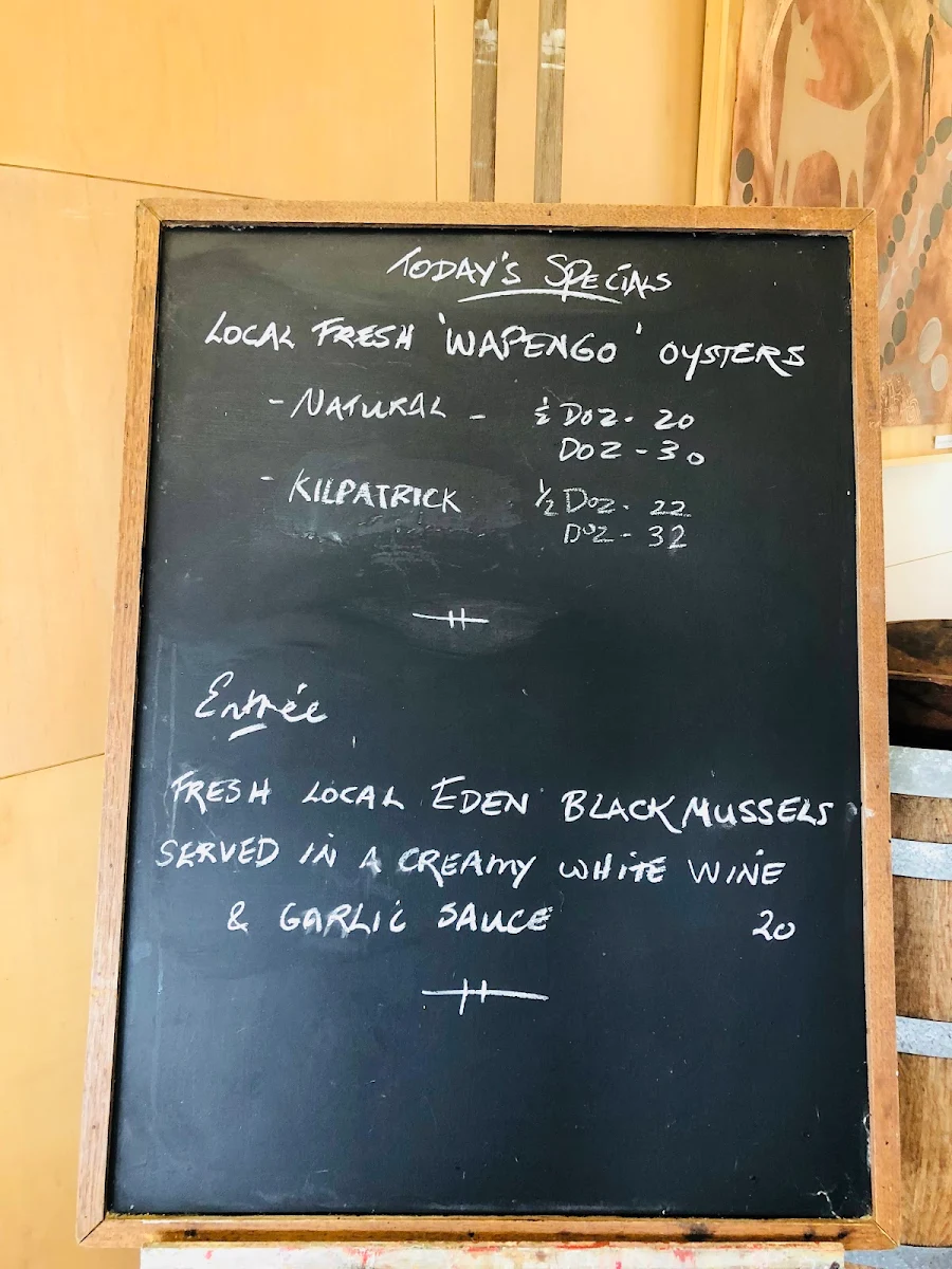 Menu, Mimosa Wines & Restaurant