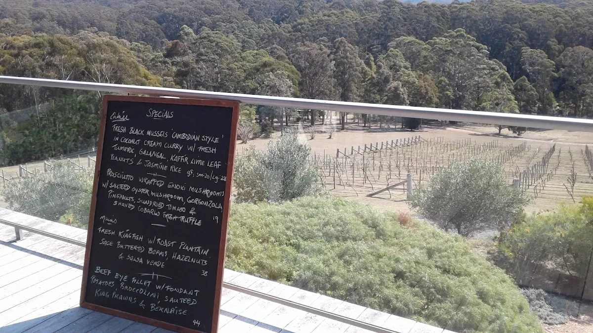 Menu, Mimosa Wines & Restaurant