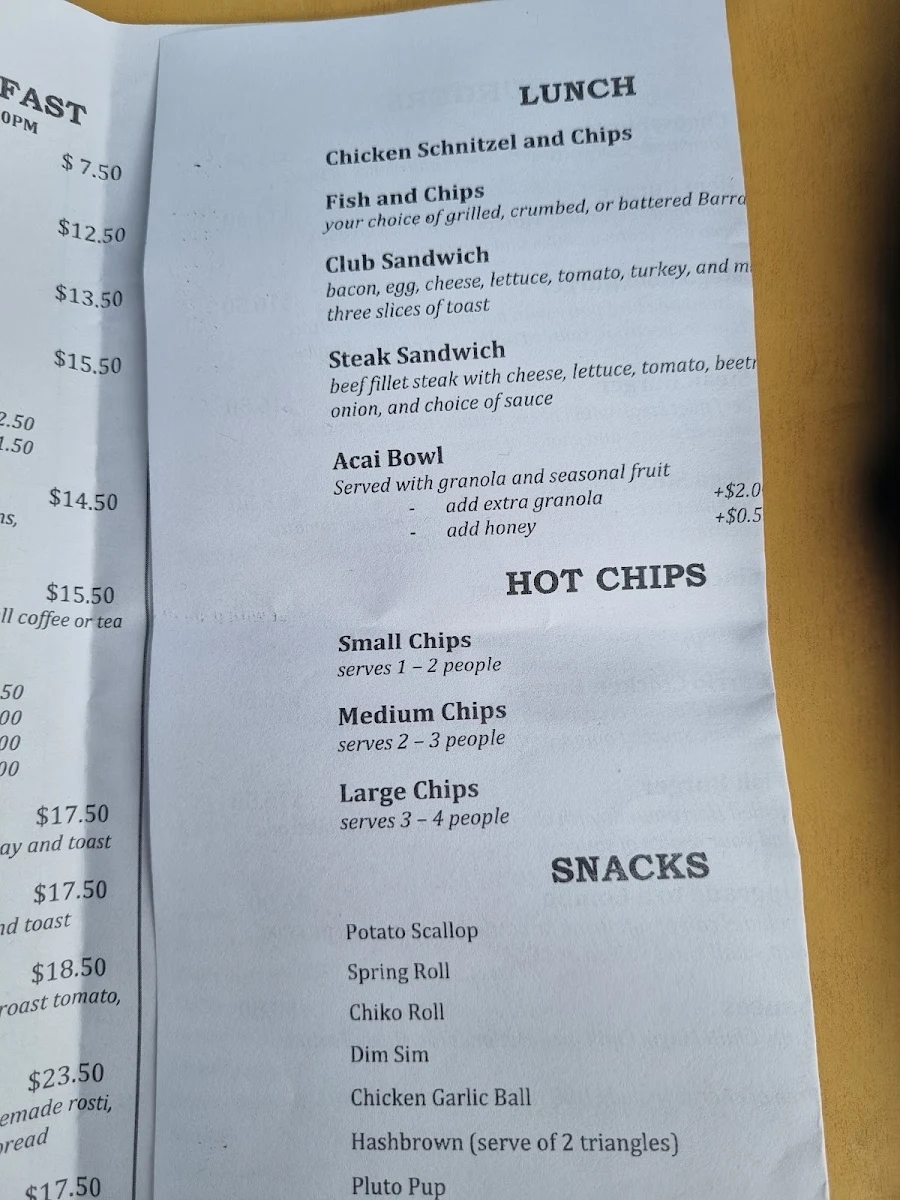 Menu, Barrio Cafe Neighborhood Espresso