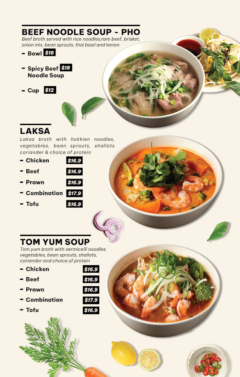 Menu, Little Viet Foodie Aberfoyle